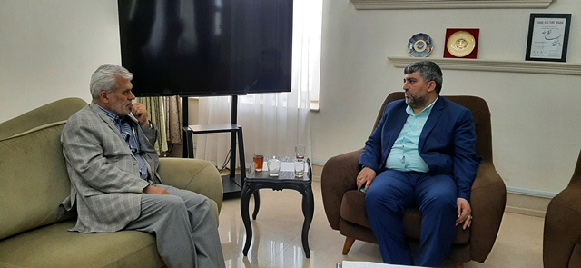 دیدار خورگامی مدیرعامل شرکت نمایشگاه های بین المللی استان قزوین با صباغی شهردار قزوین